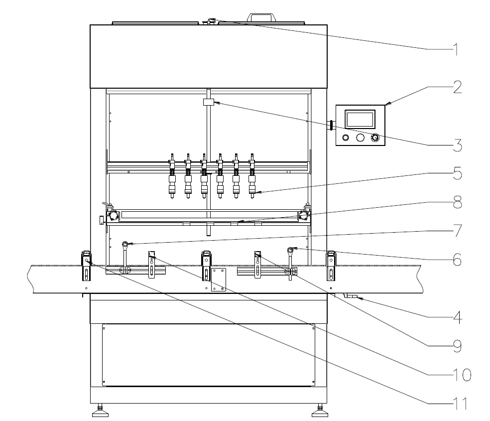 drawing of overflow filling machines prelivna mašina za punjenje automat.jpg
