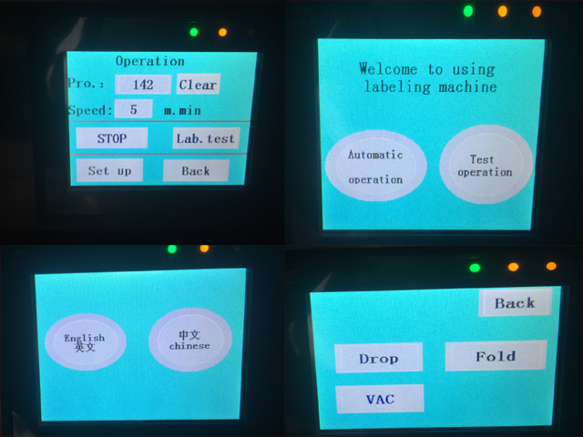 Kontrolni znak unutar ekrana za upravljanje mašinama