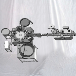 Mašina za zatvaranje malih epruveta sa horizontalnim etiketirom za naljepnice